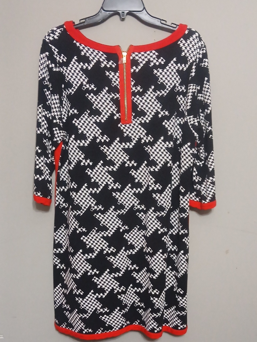 Womens Large crown & ivy Houndstooth Midi Dress